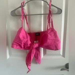 Pink bow Cider crop top